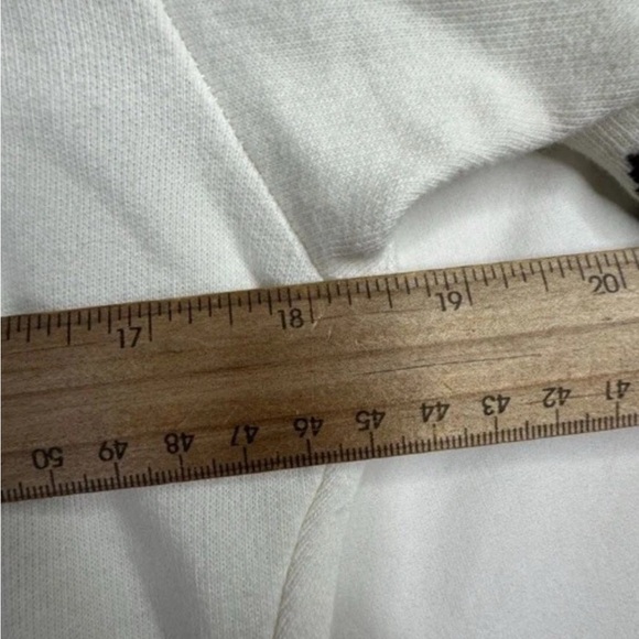 Pilcro White Sweater with Pink and Black Accents - Picture 3 of 7